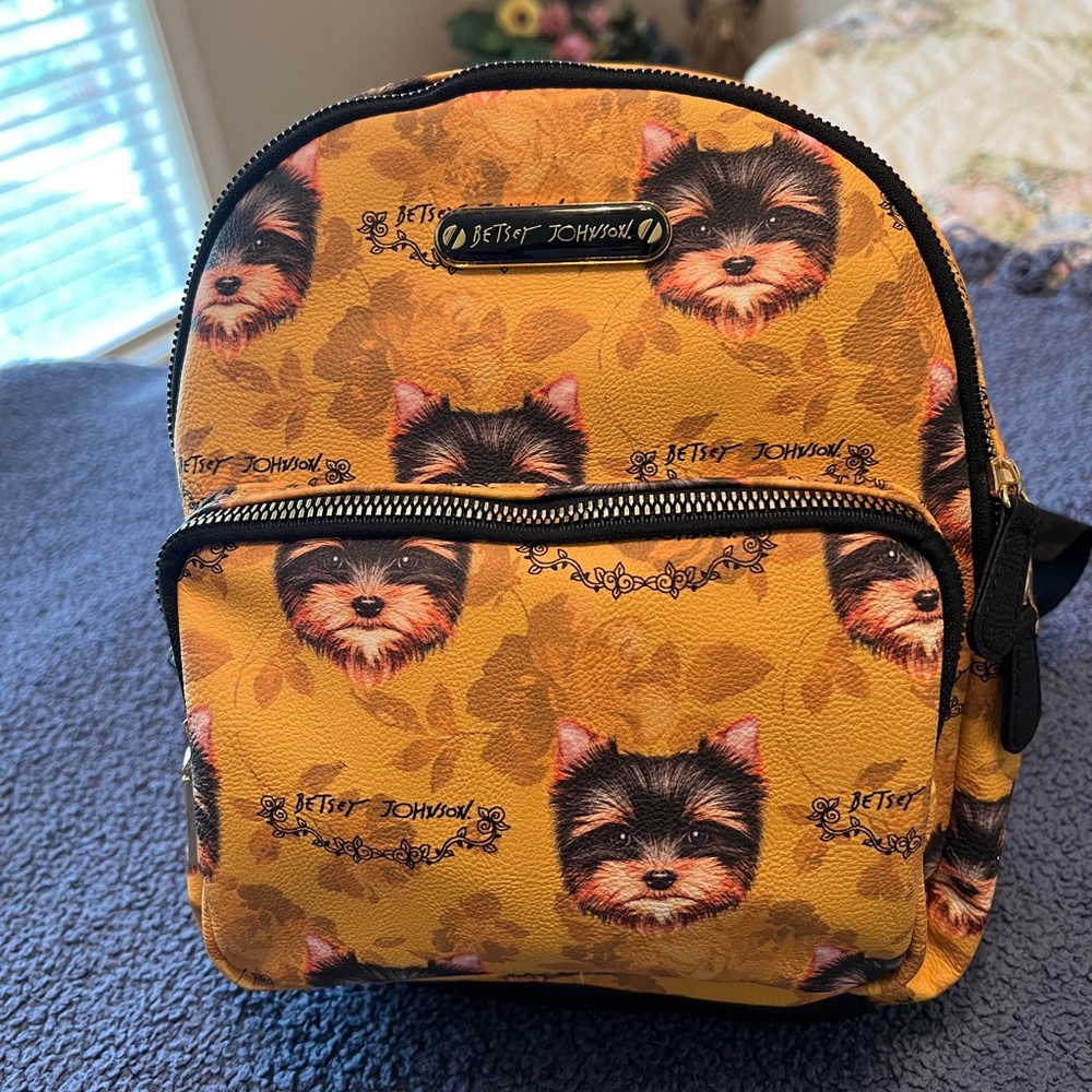 Betsy Johnson yorkie backpack